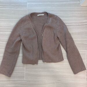 Abercrombie & Fitch Tan Knit Cardigan